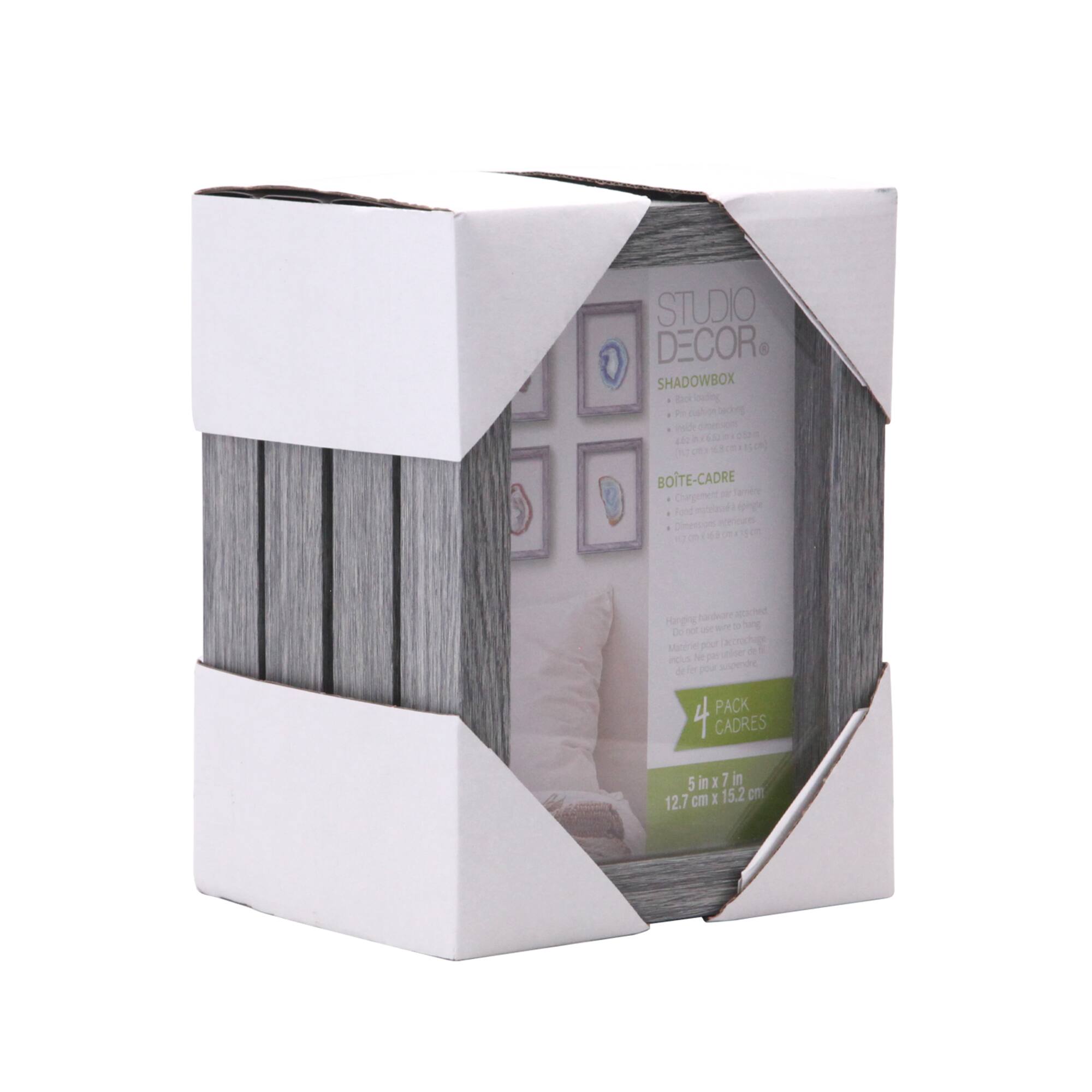 4 Pack 5" x 7" Gray Shadow Boxes by Studio Décor®